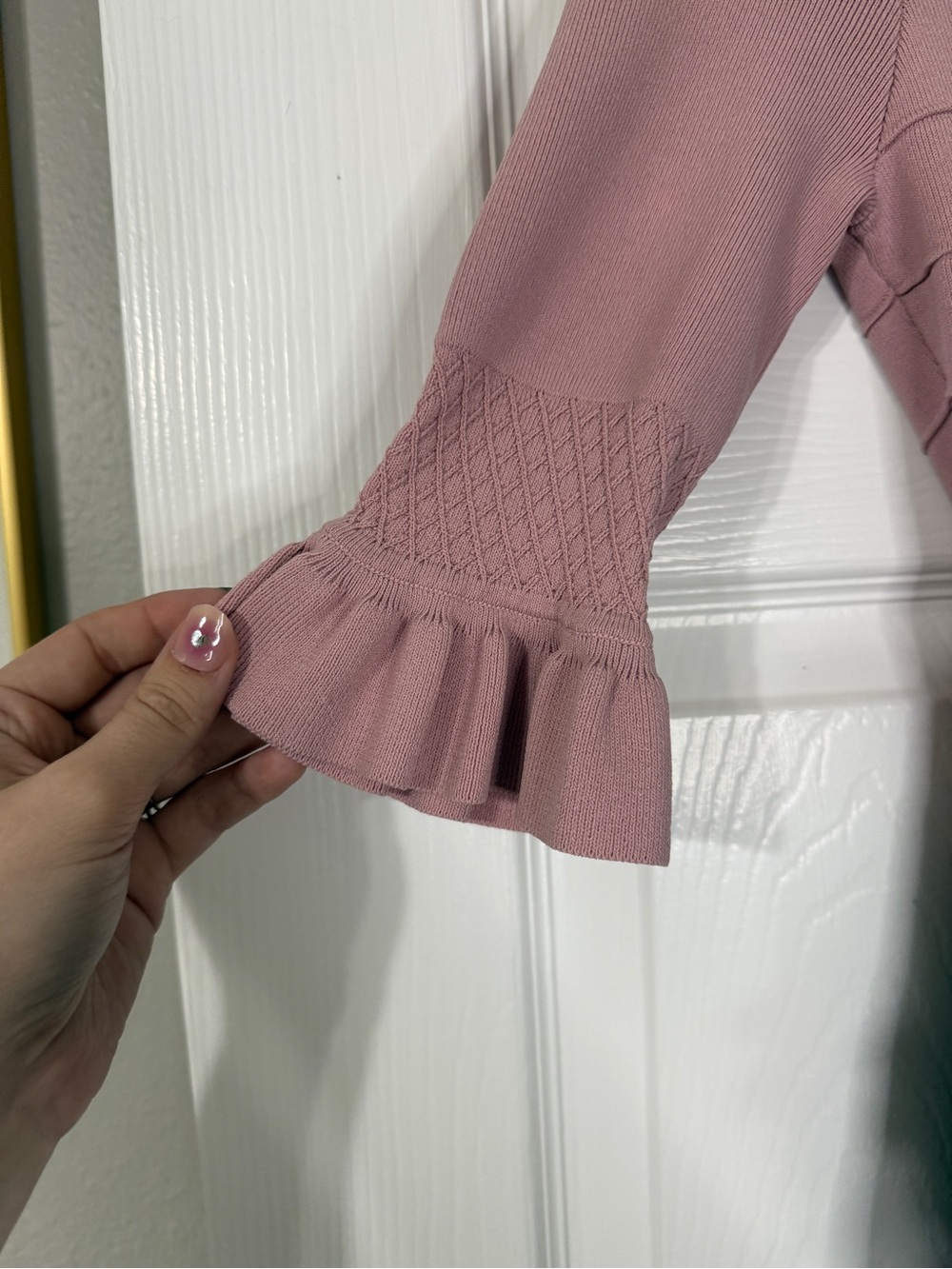 Ted Baker Dyana Skater Dress In Pink And Navy - Picture 7 of 8